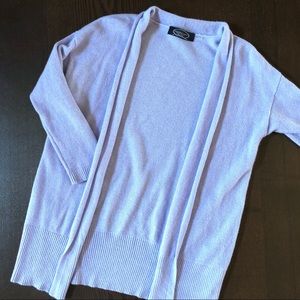 100% cashmere lavender cardigan